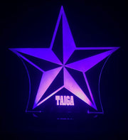Star Shape Personalised Name - 3D LED Night Light 7 Colours + Remote Control - Kustombox