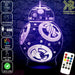 Star Wars BB-8- LED Night Light 7 Colours + Remote Control - KustomboxNight Lights & Ambient LightingKustomboxStandard Size
