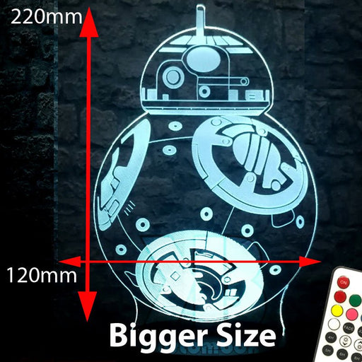 Star Wars BB-8- LED Night Light 7 Colours + Remote Control - KustomboxNight Lights & Ambient LightingKustomboxStandard Size