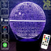 Star Wars - Imperial Death Star LED Night Light 7 Colours + Remote Control - Kustombox