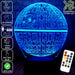 Star Wars - Imperial Death Star LED Night Light 7 Colours + Remote Control - Kustombox