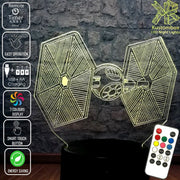 Star Wars Tie Fighter - LED Night Light 7 Colours + Remote Control - Kustombox