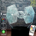 Star Wars Tie Fighter - LED Night Light 7 Colours + Remote Control - Kustombox