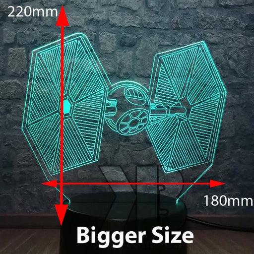 Star Wars Tie Fighter - LED Night Light 7 Colours + Remote Control - Kustombox