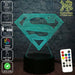 Superman Logo 3D LED Night Light 7 Colours + Remote Control - KustomboxNight Lights & Ambient LightingKustomboxStandard Size
