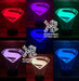 SUPERMAN LOGO DC COMICS 3D LED Night Light 7 Colours + Remote Control - Kustombox dc comics