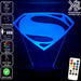 SUPERMAN LOGO DC COMICS 3D LED Night Light 7 Colours + Remote Control - Kustombox dc comics