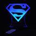 Superman Logo Personalised Name - 3D LED Night Light 7 Colours + Remote Control - Kustombox dc comics