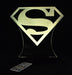 Superman Logo Personalised Name - 3D LED Night Light 7 Colours + Remote Control - Kustombox dc comics