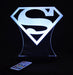 Superman Logo Personalised Name - 3D LED Night Light 7 Colours + Remote Control - Kustombox dc comics