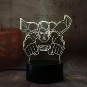 Superman Man of Steel Dc 3D LED Night Light 7 Colours + Remote Control - Kustombox dc comics