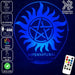 Supernatural Logo Personalised Name 3D LED Night Light 7 Colours + Remote Control - Kustombox