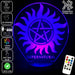 Supernatural Logo Personalised Name 3D LED Night Light 7 Colours + Remote Control - Kustombox
