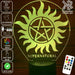 Supernatural Logo Personalised Name 3D LED Night Light 7 Colours + Remote Control - Kustombox