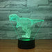 T REX Dinosaur Jurrasic Wire 3D - LED Night Light 7 Colours + Remote Control - Kustombox