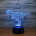 T REX Dinosaur Jurrasic Wire 3D - LED Night Light 7 Colours + Remote Control - Kustombox