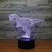 T REX Dinosaur Jurrasic Wire 3D - LED Night Light 7 Colours + Remote Control - Kustombox