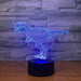 T REX Dinosaur Jurrasic Wire 3D - LED Night Light 7 Colours + Remote Control - Kustombox