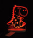 T Rex Dinosaur Personalised Name - 3D LED Night Light 7 Colours + Remote Control - Kustombox