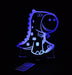 T Rex Dinosaur Personalised Name - 3D LED Night Light 7 Colours + Remote Control - Kustombox