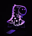 T Rex Dinosaur Personalised Name - 3D LED Night Light 7 Colours + Remote Control - Kustombox