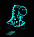 T Rex Dinosaur Personalised Name - 3D LED Night Light 7 Colours + Remote Control - Kustombox
