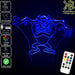 Tazzie Devil Looney Tunes Grinning- 3D LED Night Light 7 Colours + Remote Control - Kustombox
