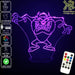 Tazzie Devil Looney Tunes Grinning- 3D LED Night Light 7 Colours + Remote Control - Kustombox