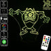 Tazzie Devil Looney Tunes Grinning- 3D LED Night Light 7 Colours + Remote Control - Kustombox