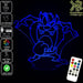 Tazzie Devil Looney Tunes Tongue Out - 3D LED Night Light 7 Colours + Remote Control - Kustombox