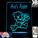 Teddy Bear Personalised Name Light - 3D LED Night Light 7 Colours + Remote Control - Kustombox