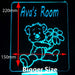 Teddy Bear Personalised Name Light - 3D LED Night Light 7 Colours + Remote Control - Kustombox