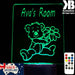 Teddy Bear Personalised Name Light - 3D LED Night Light 7 Colours + Remote Control - Kustombox