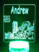 Teen Titans Personalised Name 3D LED Night Light 7 Colours + Remote Control - Kustombox