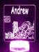 Teen Titans Personalised Name 3D LED Night Light 7 Colours + Remote Control - Kustombox