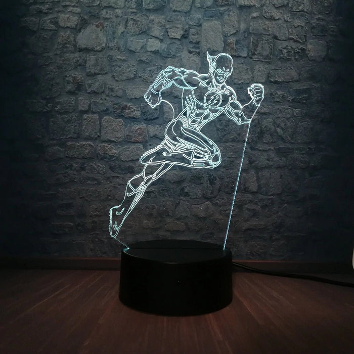 The Flash DC Comics - 3D LED Night Light 7 Colours + Remote Control - Kustombox