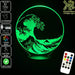 The Great Japanese Wave Kanagawa - 3D LED Night Light 7 Colours + Remote Control - Kustombox