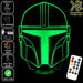 The Mandalorian beskar'gam Helmet - LED Night Light 7 Colours + Remote Control - Kustombox star wars