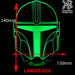 The Mandalorian beskar'gam Helmet - LED Night Light 7 Colours + Remote Control - Kustombox star wars