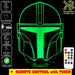 The Mandalorian beskar'gam Helmet - LED Night Light 7 Colours + Remote Control - Kustombox star wars