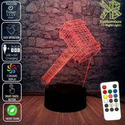 Thor Hammer Ragnarok the Avengers - 3D LED Night Light 7 Colours + Remote Control - Kustombox