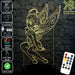 Tinkerbell Fairy Disney- 3D LED Night Light 7 Colours + Remote Control - Kustombox