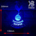 TOTTENHAM SPURS Football Club LED Night Light 7 Colours + Remote Control - Kustombox EFC SOCCER