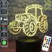 Tractor Funky Farm Machine 3D - LED Night Light 7 Colours + Remote Control - Kustombox