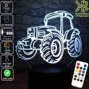 Tractor Funky Farm Machine 3D - LED Night Light 7 Colours + Remote Control - Kustombox