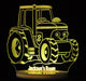 Tractor Personalised Name - 3D LED Night Light 7 Colours + Remote Control - Kustombox