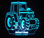 Tractor Personalised Name - 3D LED Night Light 7 Colours + Remote Control - Kustombox