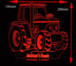 Tractor Personalised Name - 3D LED Night Light 7 Colours + Remote Control - Kustombox