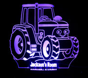 Tractor Personalised Name - 3D LED Night Light 7 Colours + Remote Control - Kustombox