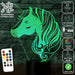 UNCORN PONY HEAD - 3D LED Night Light 7 Colours + Remote Control - Kustombox